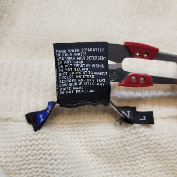 90s Vintage Silk and Angora Sweater Knit Skirt White Ivory - Picture 10 of 11